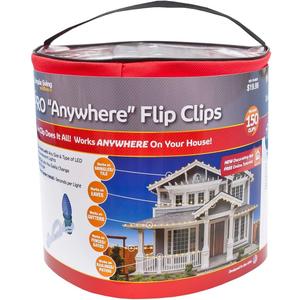 150ct String Light Anywhere Flip Clips Clear