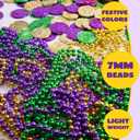 JOYIN 72 Pcs Mardi Gras Gold Green Purple Bead Necklaces, Multi Metallic Colors Necklace Set for Mardi Gras Party Favors Supplies, St. Patricks Day Costume Accessories Decorations