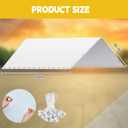 12 x 20 ft Heavy Duty Carport Canopy Waterproof Garage Car Shelter Tarp Tent for Car Canopy Replacement Cover with 50 Ball Bungees, Only Top Cover, Frame is Not Included
