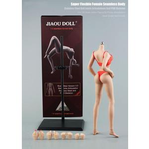 1/6 Scale Muscle Female Body 12in JIAOU Doll Suntan Skin Flexible Seamless Action Figure Doll Miniature Figure Body Without Head Sculpt