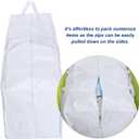 Windyun 4 Pack 57 Gallon Extra Large Moving Bags XXL Heavy Duty Storage Bag with Strong Zipper Handle Jumbo Big Tote Box Foldable for College Dorm Travel Clothes Duffle Blanket Pillow(White)
