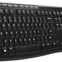 Logitech K270 Wireless Keyboard for Windows, 2.4 GHz Wireless, Full-Size, Number Pad, 8 Multimedia Keys, 2-Year Battery Life, Compatible with PC, Laptop, Black