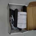 Double Side Gate Latch, Heavy Duty Gate Latch for Wooden Fence, Black Fence Gate Latch with Handles, Left Inswing Gate Latch for Wooden Gates, Vinyl Gate, Backyard, Garden