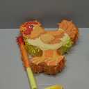 Chicken Piata 3D Chicken Birthday Decoration with a Blindfold and Bat for Kids Girls Boys Gift Holiday Piata Party Baby Shower Supplies