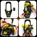 Teenyyou 24 Pcs Graduation Gift Bags 2026 Black and Gold Flowers Bouquet with Handle Paper Flower Bouquet Holder with 1 Roll Crafting Ribbon Wrapping Sleeves for Teacher Graduation Party Gift