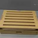 LOHASOK Bamboo Bread Slicer Guide: Bread Cutter for Homemade Bread Loaf - Adjustable and Foldable with Crumb Tray
