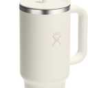 Hydro Flask 40 Oz Travel Tumbler with Handle, Lid and Straw - Insulated Stainless Steel in 40 Oz Ivory