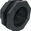 PVC Bulkhead Fitting, NPT Threaded Water Tank Connector for Rain Barrels, Aquariums, Pools (4")