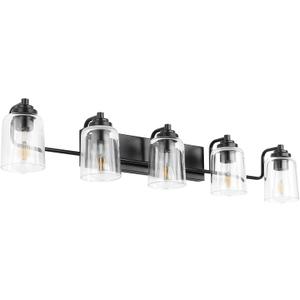 SOLFART 5 Lights Black Bathroom Light Fixtures Over Mirror Vanity Lights Scone Lighting Bathroom Lights for Mirror 41 Inch