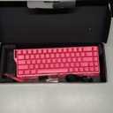 BlueFinger 60% Wireless Mechanical Gaming Keyboard, Bluetooth/2.4G/USB-C Hot Swappable RGB Backlit Keyboard with Side-Printed PBT Keycaps, for MAC Xbox PC PS5, Pink