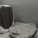 ELFJOY Set of 6 Chair Cushions for Dining Chairs Non Slip Seat Cushion with Ties and Machine Washable Cover Foam Kitchen Chair Pads Indoor 17x17x2 inches Grey