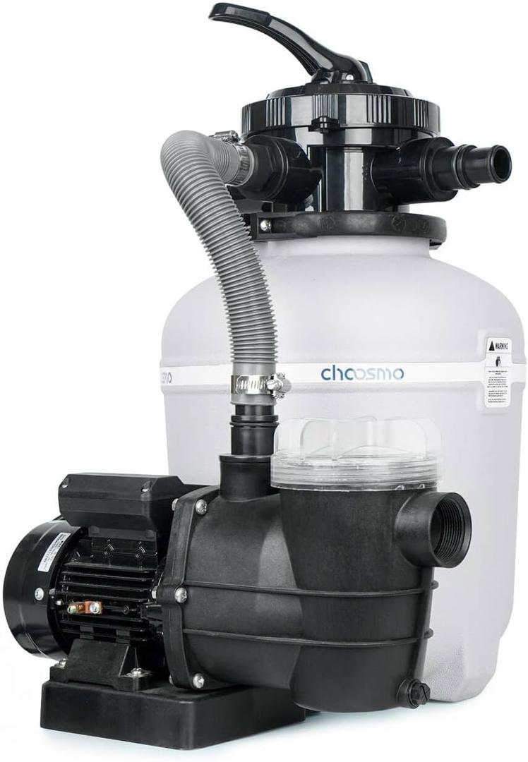 Choosmo 13" Sand Filter System with 6-Way Valve Pool Pump 2500GPH Easy to Use for Above Ground Pools