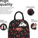 BALORAY Lunch Bag for Women Men Insulated Lunch Box for Adult Reusable Lunch Tote Bag for Work, Picnic or Travel (Cherry, M)