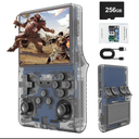 R40S PRO Retro Gaming Console, 30000+ HD Games Handheld Game Console, 3800mAh Rechargeable Mini Retro Video Console with 256GB TF Card, Portable Pocket Arcade (Transparent Grey)