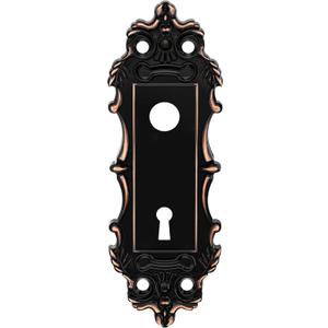 Mortise Lock Door Knob Plate for Interior Doors 2 Pack Antique Oil Rubbed Bronze Door Lock Cover Handle Vintage Old Style Door Knob Conversion Kit