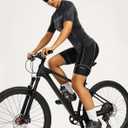 Padded Bike Shorts for Women High Waisted 4D Padding Cycling Bicycle Road Biking Shorts with Pockets (X-Large, Black/Dark Grey)