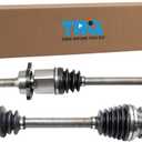 TRQ Front Driver and Passenger Side CV Axle Assembly Set Neoprene Boots Moly Greased Compatible with 2006-2012 Toyota RAV4 L4 2.4L 2.5L FWD