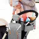 Skip Hop Baby Breastmilk Cooler Insulated Bottle Bag, Grab & Go, Chevron (1 Count (Pack of 1), Grey melange)