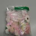 Artificial Pink Flowers Bulk Silk Roses Fake Flowers Heads for Crafts - DIY Home Spring Garden Floral Party Wildflower Garland Hanging Decoration Mini Big Small Faux Fabric Flowers Heads 3-12cm (Pink)