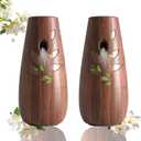 Automatic Spray Dispenser,(2-Pack) Adjustable Air Freshener Dispenser, Wall Mounted or Standing Aerosol Sprayer for Living Room Bathroom Bedroom Hotel Office Commercial Place (Dark Wood)