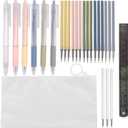 Craft Exact Knife Craft Cutting Tool Paper Cutter Knife Pen Retractable Hobby Knife Blade Art Utility Precision Paper Cutting Carving Tool w/Pocket Clip for DIY Drawing Scrapbooking Tools