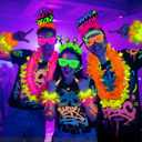 Mega-L 12 Pcs Glow in The Dark Glasses, Glow in The Dark Party Supplies, Neon Fluorescent Blacklight Eyeglasses Party Favors, Glow Photo Booth Props Eyewear Accessories for Women, Men, Adult Halloween