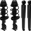 SCITOO - 2Pcs Front Complete Struts Spring Assembly + 2Pcs Rear Shock Absorbers Fits 2012-2017 for Kia Rio Full Set Front Rear Complete Struts with 172707 172706 5672 - Set of 4