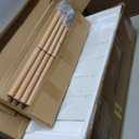 5-Tier Wooden Open Bookcase - Modern Display Bookshelf with Top Edge and Solid Wood Frame for Home and Office, Storage Cabinet, Warm White