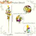 5Pcs Easter Stems Decorations with Butterflies, 19.5" Artificial Spring Floral Picks with Colorful Eggs & Flowers, Easter Tree Spray Branches for Vase Filler Centerpiece, Home Party Dcor