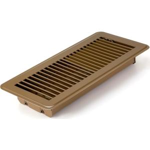 Retisee 4x12 Inches Floor Vent Covers Heavy Duty Floor Register Easy Installation Metal Heat Vent Covers with Rust Proof Finish for Home (Brown,1 Pc)