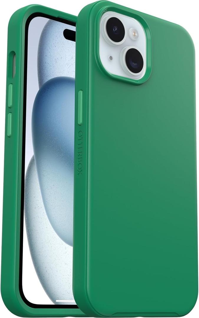 OtterBox iPhone 16e, iPhone 15, iPhone 14, and iPhone 13 (ONLY) Symmetry Series+ Case, Snaps to MagSafe, Ultra-Sleek, Raised Edges Protect Camera & Screen - Non-Retail Packaging - Green Juice
