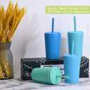 Homestockplus Reusable Wheat Straw Cups with Lid and Straws, 10 Oz Chip Resistant Drinking Cups, Small Water Cups with Silicone Straws - BPA Free Dishwasher Safe for Milk, Drinks, Smoothies