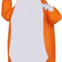 M MH ZONE Inflatable Cat Costume for Adults & Kids - Funny Black & White Blow Up Suit for Halloween Party (Orange)