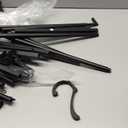 Over The Table Rod Stand with Clamps, Adjustable 32''-79'' Tall 32"-131" Length, Black Table Arch Stand Metal Balloon Frame Hanging Rod for Weddings Birthdays Party Garden Arbors Decoration