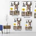 Funny Donkey Sunflower Nice Ass Wall Art, Nice Ass Quote Funny Donkey Canvas Paintings, Farmhouse Sunflower And Donkey Wall Picture, Nice Ass Donkey Animal Quotes for Bathroom Toilet 12x18 inch