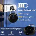 Fingerprint Lock, Dhiedas Gym Locker Lock with Fingerprint Bluetooth APP, Biometric Finger Print Padlock with Keyless, Waterproof Smart Padlock for Locker School Suitcase Cabinet Storage