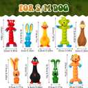 Wettarn 9 Pcs Latex Squeaky Dog Toys 7 Inch Soft Rubber Dog Chew Toy Animal Standing Stick Puppy Fetch Interactive Play Assorted Animal Accessories Gift for Small Medium Large Pet Christmas(Classic)