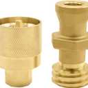 Hoypeyfiy RE7141F Forklift Connector Female and RE7141M Forklift Connector Male, Forklift Propane Tank Connector Replacement for Rego Coupler 7141F 7141M