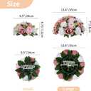 NUPTIO Large Flower Balls for Centerpieces - 10 Pcs 13.8in Diameter Dusty Rose & White Artificial Flower Ball Arrangement Bouquet Wedding Centerpieces for Tables - Fake Rose Flowers for Weddings Decor