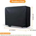 58" Outdoor Grill Cover, Heavy-Duty Gas Grill Cover for All-Weather Protection, Thickened and Durable, Anti-UV, Waterproof BBQ Cover with Adjustable Hem Drawstring, Tear Resistant Material, Black