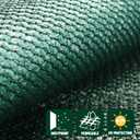 SUNNY GUARD Privacy Screen Fence 5' x 20' Dark Green Heavy Duty Dustproof Denoise Fencing Mesh Fabric Shade Net Cover for Outdoor Wall Garden Yard Pool Deck(Customized)
