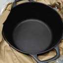 EDGING CASTING 2in1 PreSeasoned Cast Iron Dutch Oven Pot with Skillet Lid Cooking Pan, Cast Iron Skillet Cookware Pan Set with Dual Handles, Indoor Outdoor for Bread/Frying/Baking/Camping/BBQ, 5 Qt