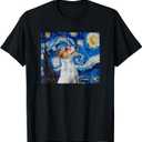 Mens Womens JRT Dog Lover Starry Night Jack Russell Lover T-Shirt XL