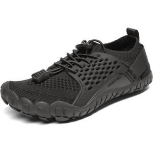 NORTIV 8 Kids Water Shoes, Lightweight Quick Dry Barefoot Athletic Aqua Sports Shoes for Boys & Girls, Outdoor, Summer (10 Toddler, Black)