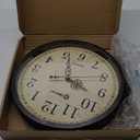 Geevon Retro Silent 12 Inch Wall Clock Non Ticking, Rustic Vintage Clock Quartz Decorative, Battery Operated Wall Clock for Kitchen/Office/Classroom/Bedroom/Living Room Decor