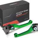JFG RACING Dirt Bike Foldable Clutch Brake Levers,Clutch Lever Breakaway Levers for KX125 06-08/KX250 05-08/KX250F 05-12/KX450F 06-12 Green