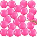 Yinder 24 Pieces Inflatable Beach Ball 6 Inches Pool Floating Ball Under the Sea Party Decorations Bubble Ocean Summer Pool Toys Party Supplies(Plain,Rose Pink)