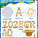 Sumind 11 Pcs 2026 Graduation Pool Decorations LED Light up Inflatable Float 30 x 20 in Extra Large Grad 2026 Letters Day and Night Display Glow Party Decor with Sequin Beach Balls Grad Hat