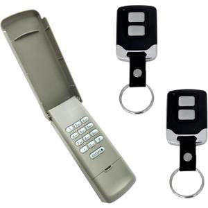 877MAX+893LM Garage Door Opener Keypad with 2 Remotes, Compatible with Liftmaster Chamberlain Craftsman, Replaces 877MAX 893Max 971LM 371LM, Compatible with Red Orange Purple Yellow Learn Button