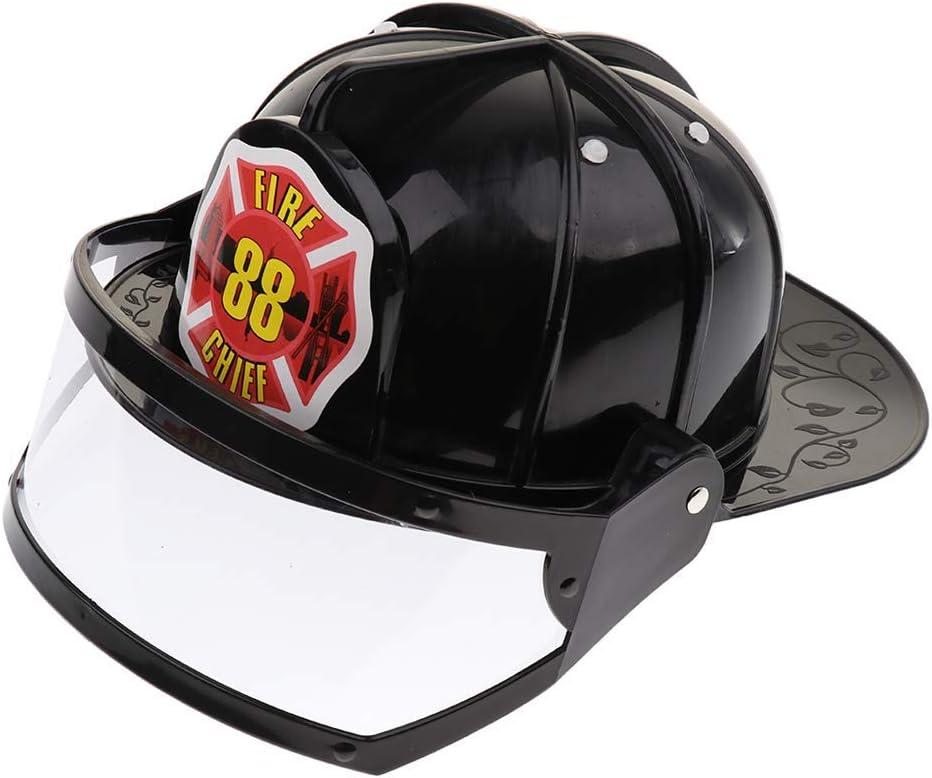 Fireman Hat Fireman Helmet Firefighter Hat Fancy Dress Accessories Kids Halloween Party Role Play Toy Black